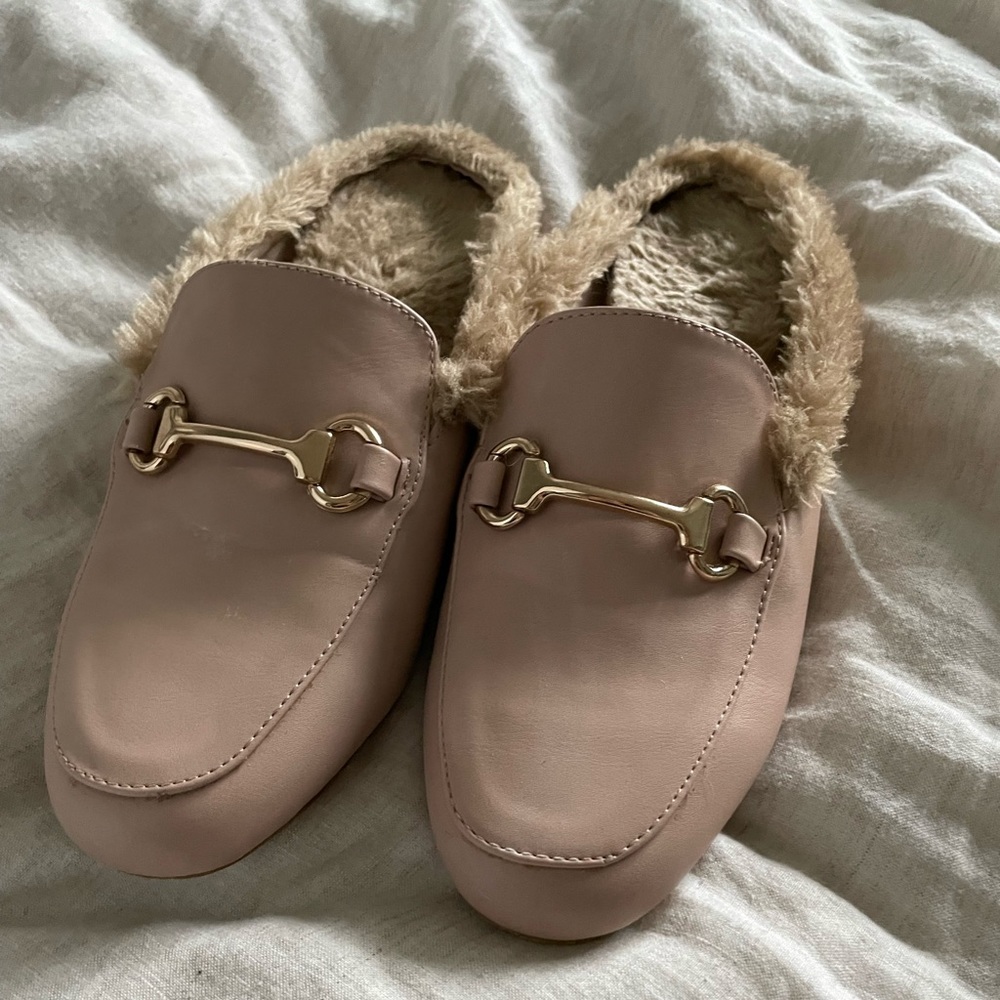 Blush Fur Lined Loafer